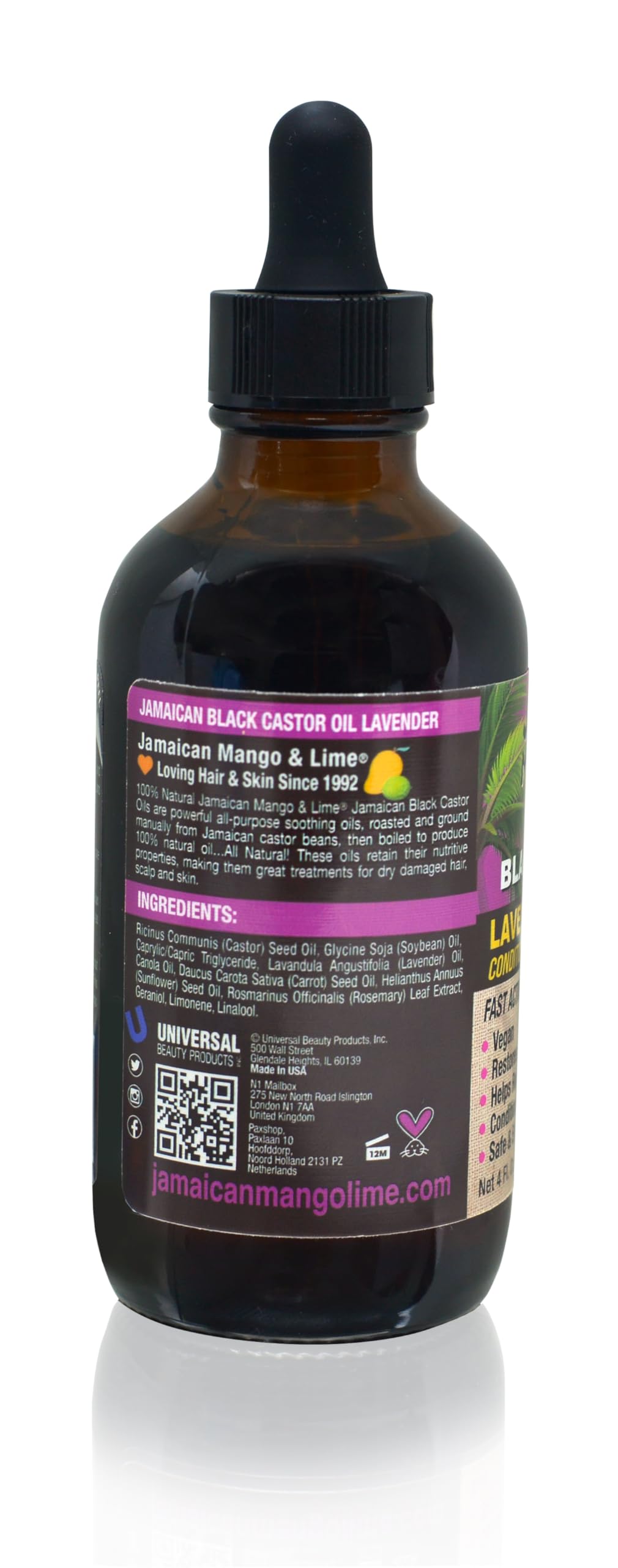 Jamaican Mango Black Castor Oil, Lavender, 4 Ounce by Jamaican Mango
